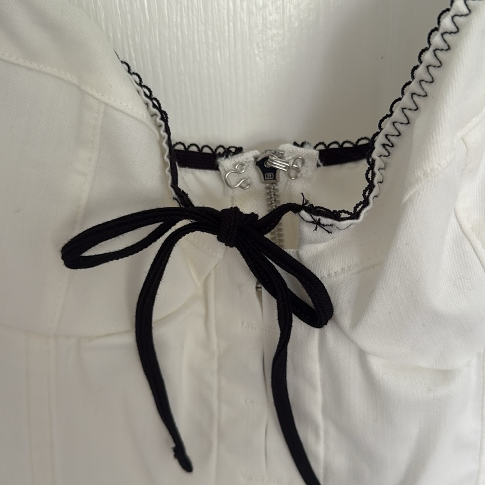 NWT White Fox Bustier Top - Picture 2 of 7